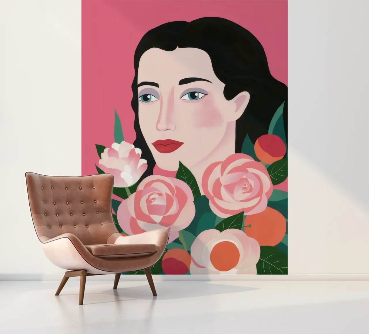 Rosse sereniteit fotobehang van Ivory Frame