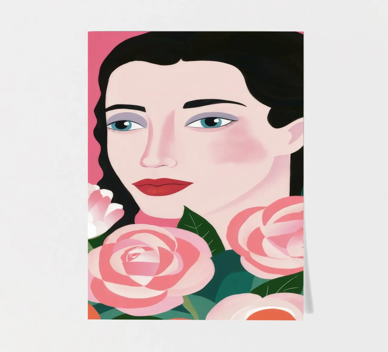 Rosy Serenity sticker sheet by Ivory Frame