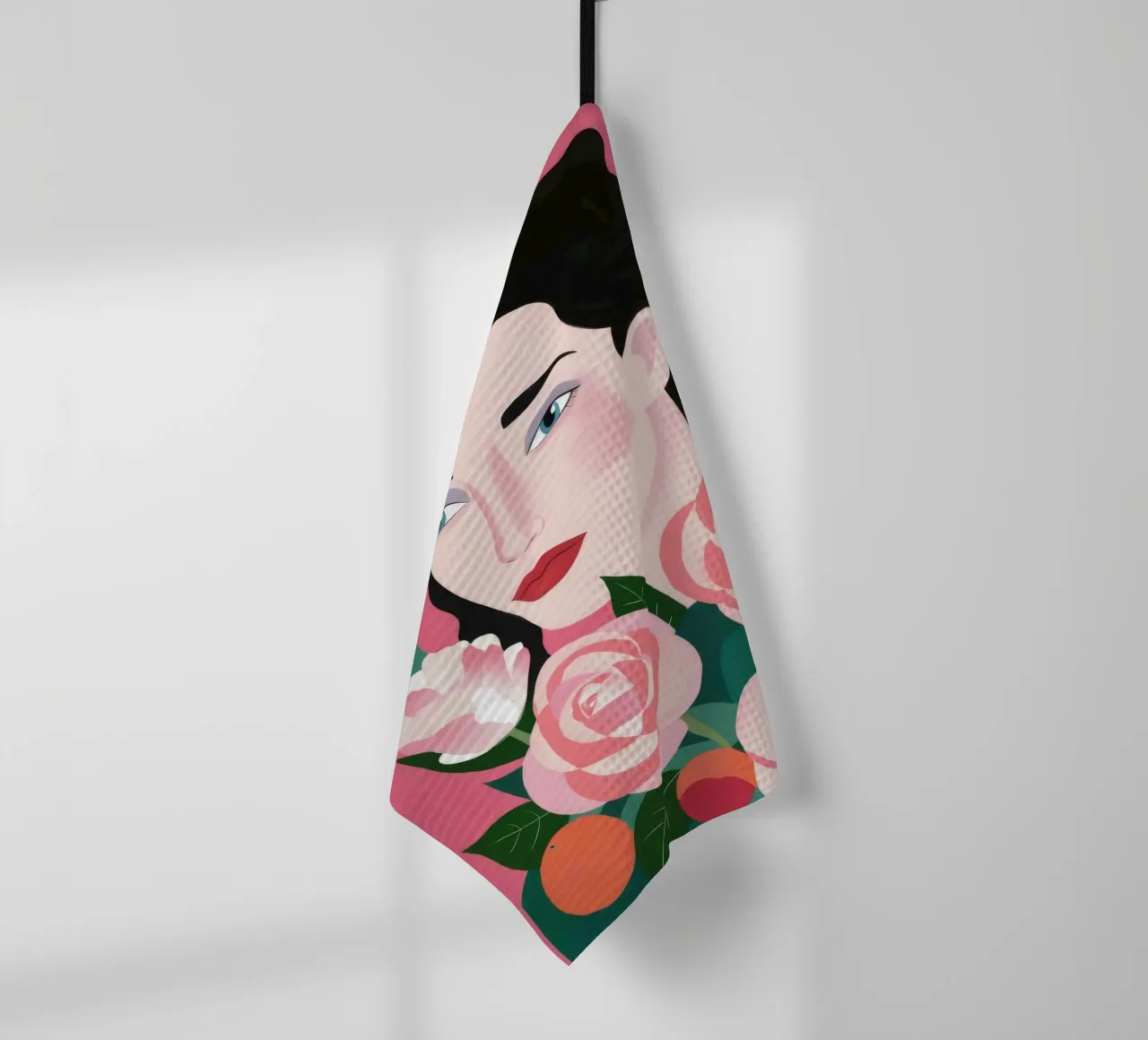 Serenità rosata canovaccio da cucina da Ivory Frame