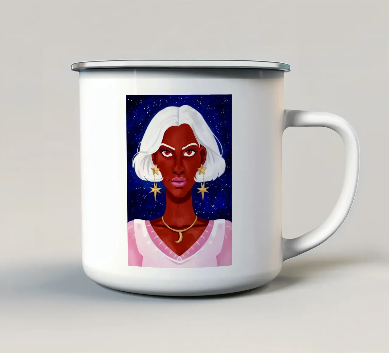Bellezza Celeste tazza in smalto da Ivory Frame