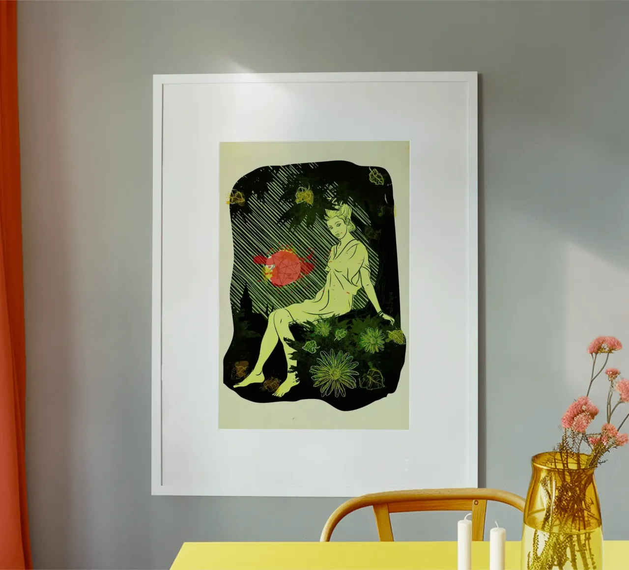 Divina Melancholia poster con telaio in plastica da Chobopop