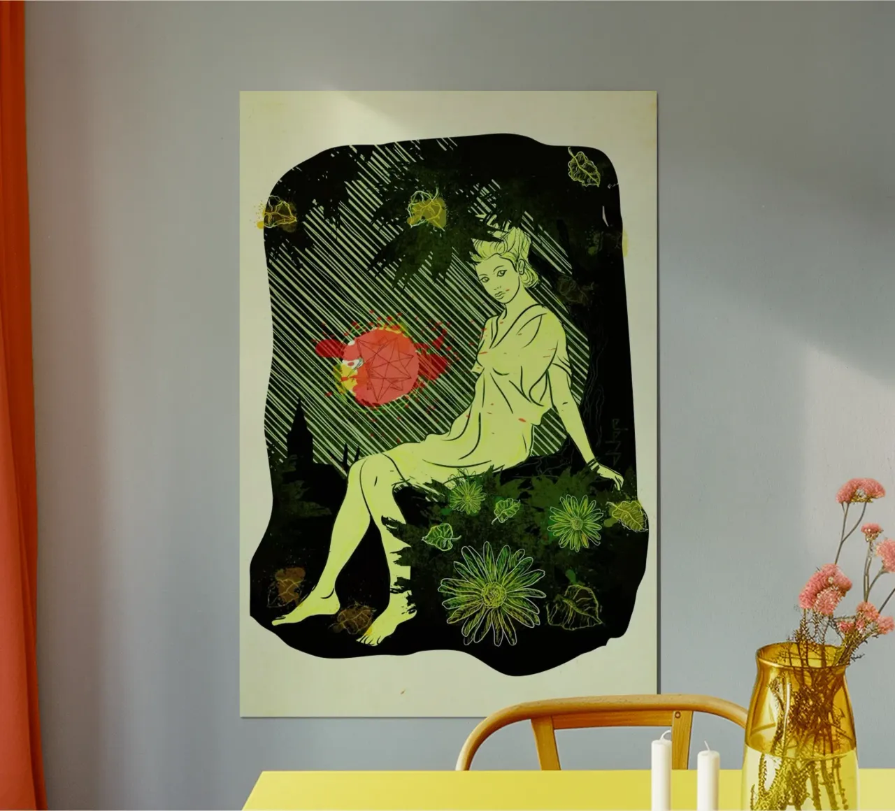Divina Melancholia poster con telaio in plastica da Chobopop