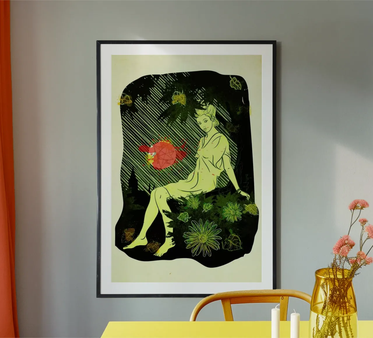 Divina Melancholia poster con telaio in plastica da Chobopop