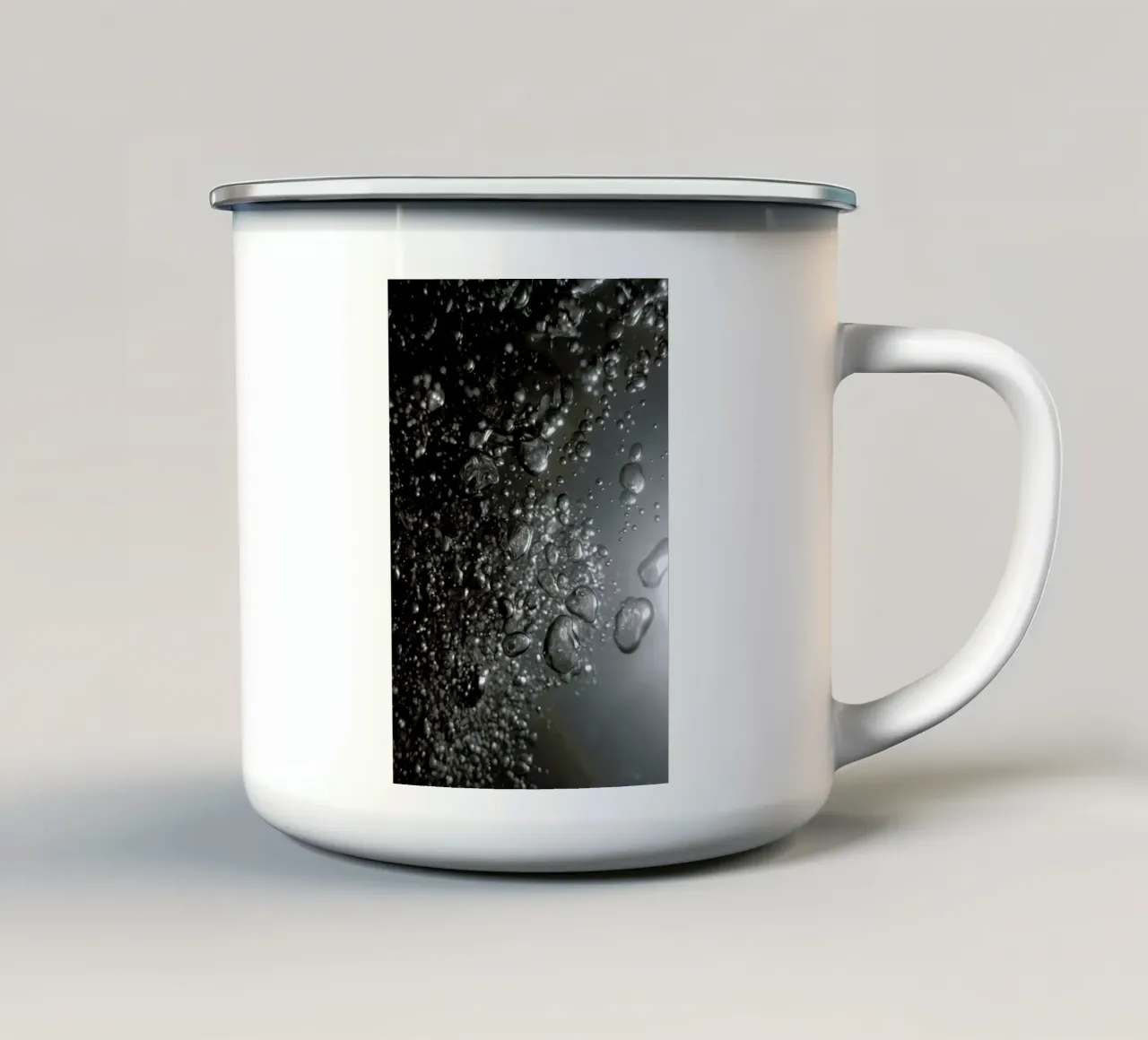 Breath In Breath Out Black & White Edition tazza in smalto da Studio Nahili