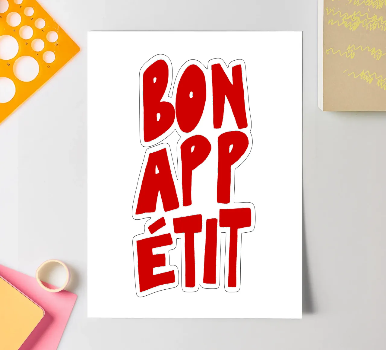 Bon Appétit planche autocollant de Attaboy Dsgn