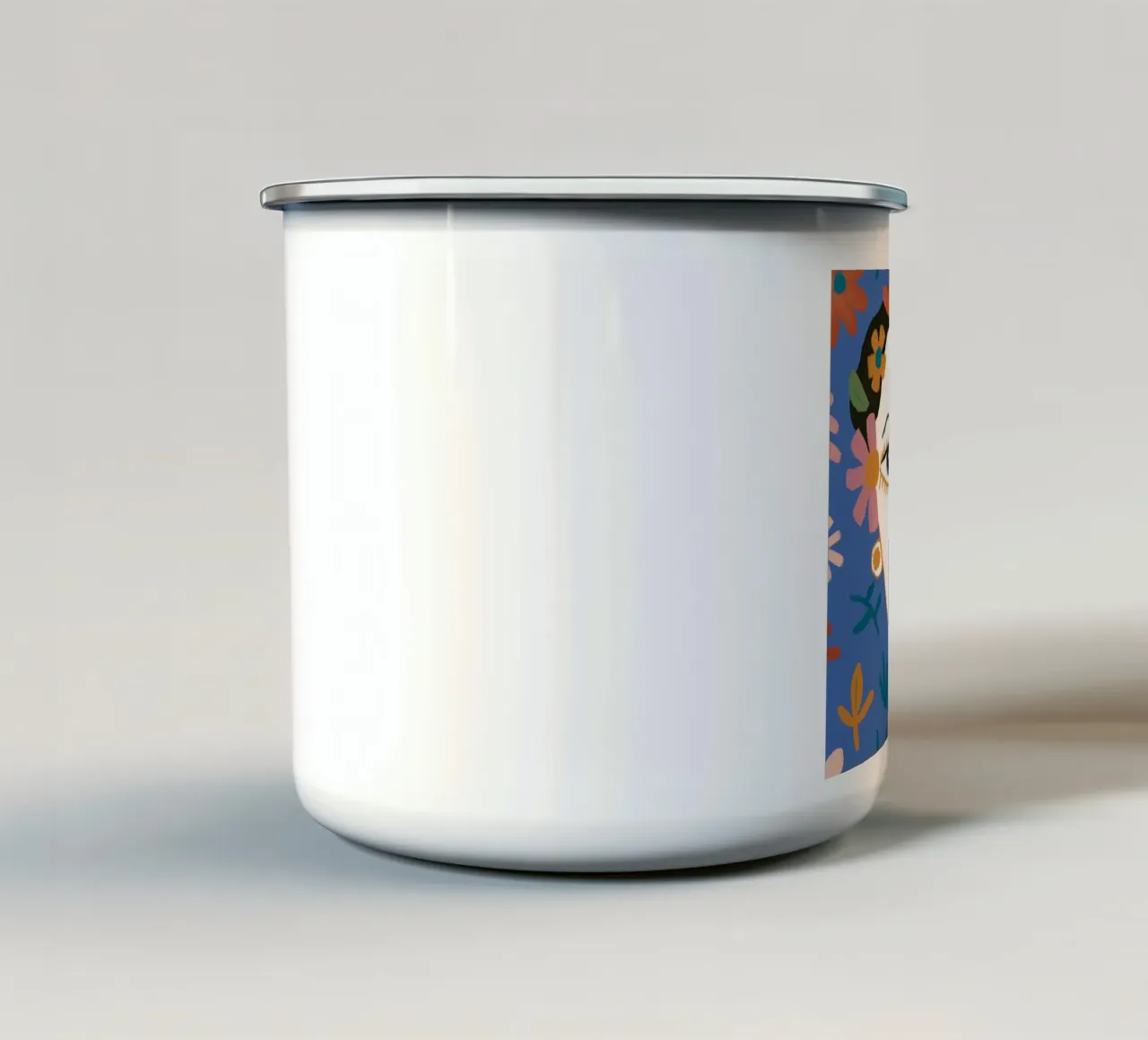 Notte floreale tazza in smalto da Ivory Frame