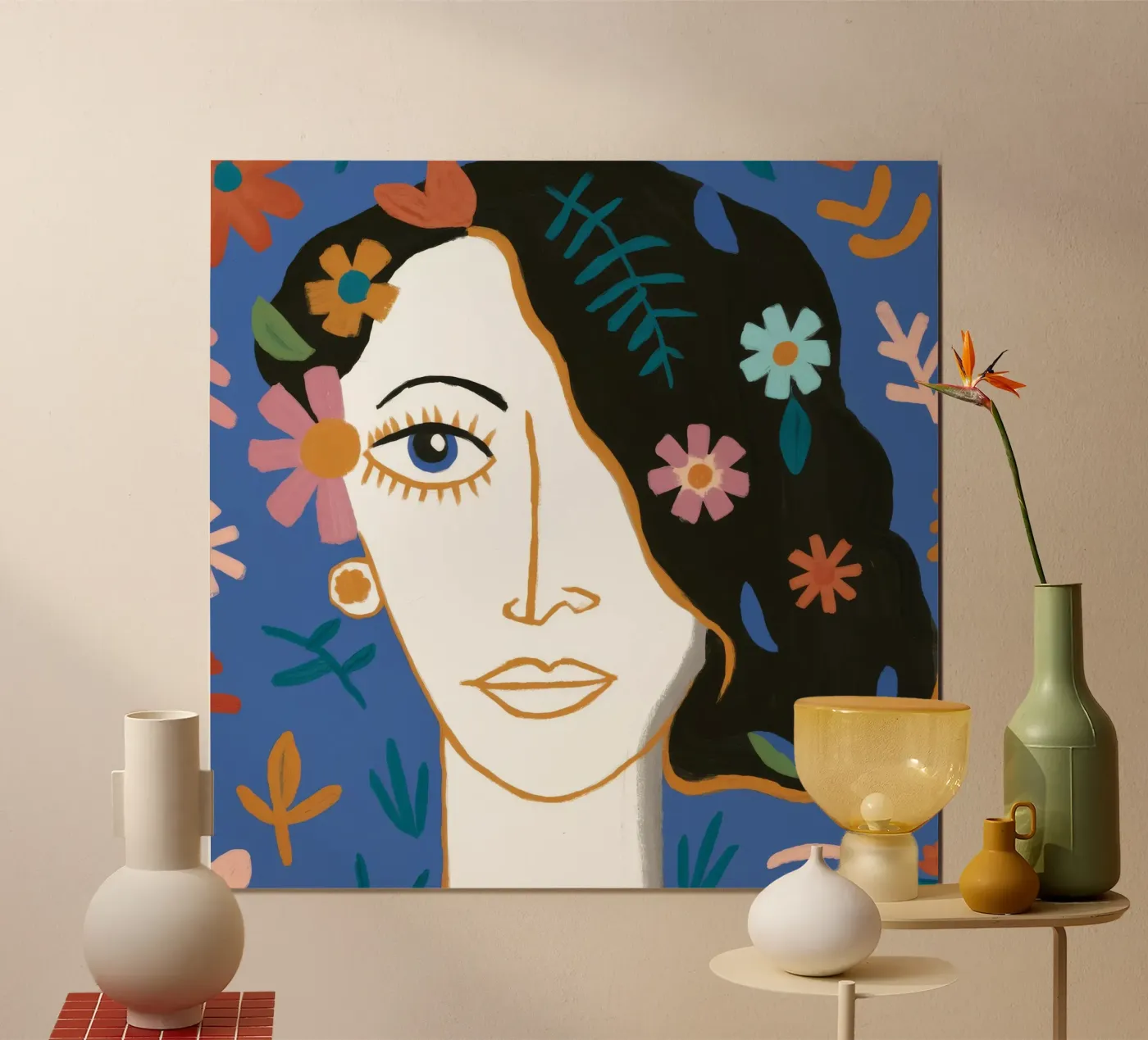 Bloemennacht poster van Ivory Frame