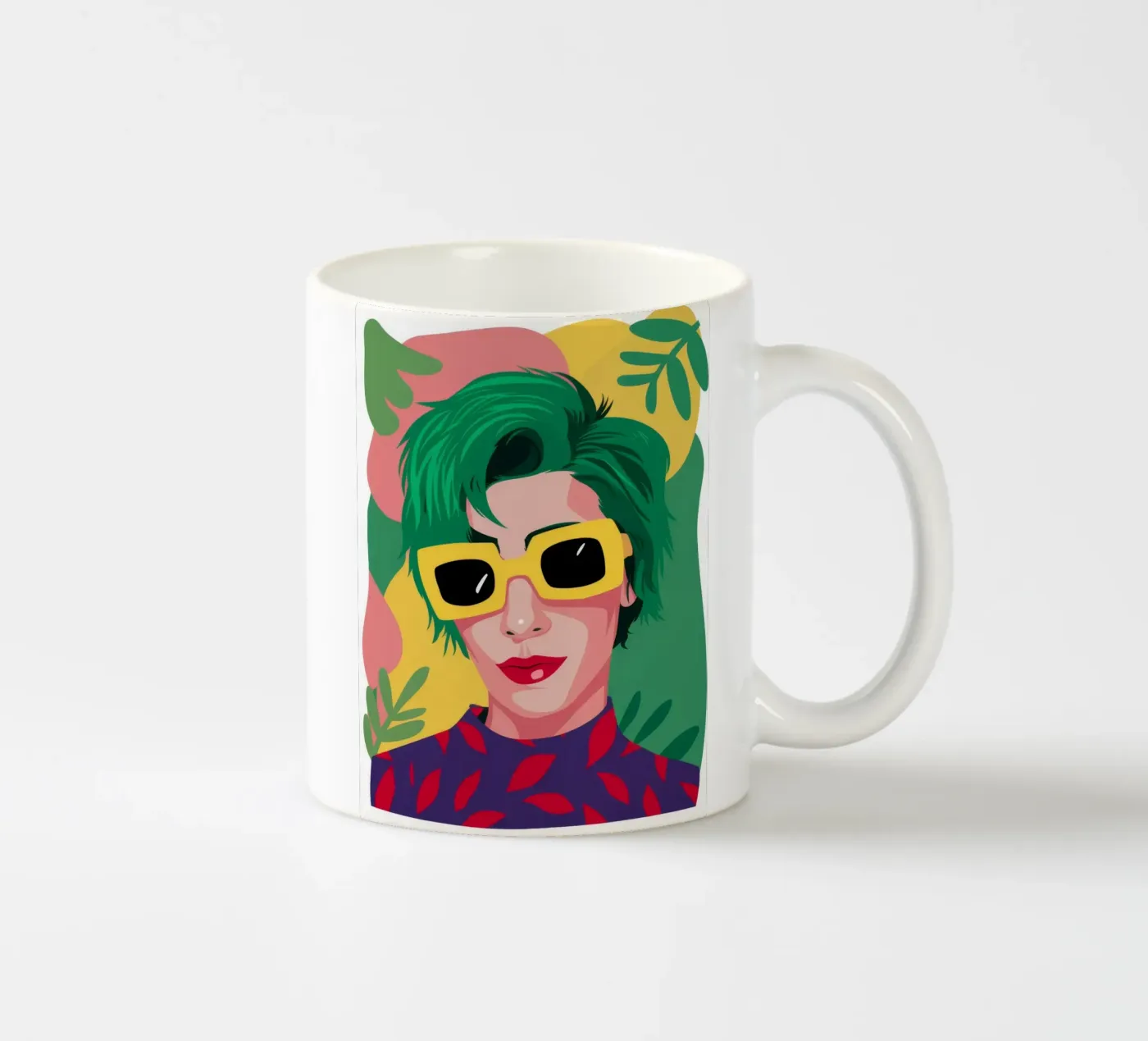 Verdant Waves ceramic mug by Ivory Frame