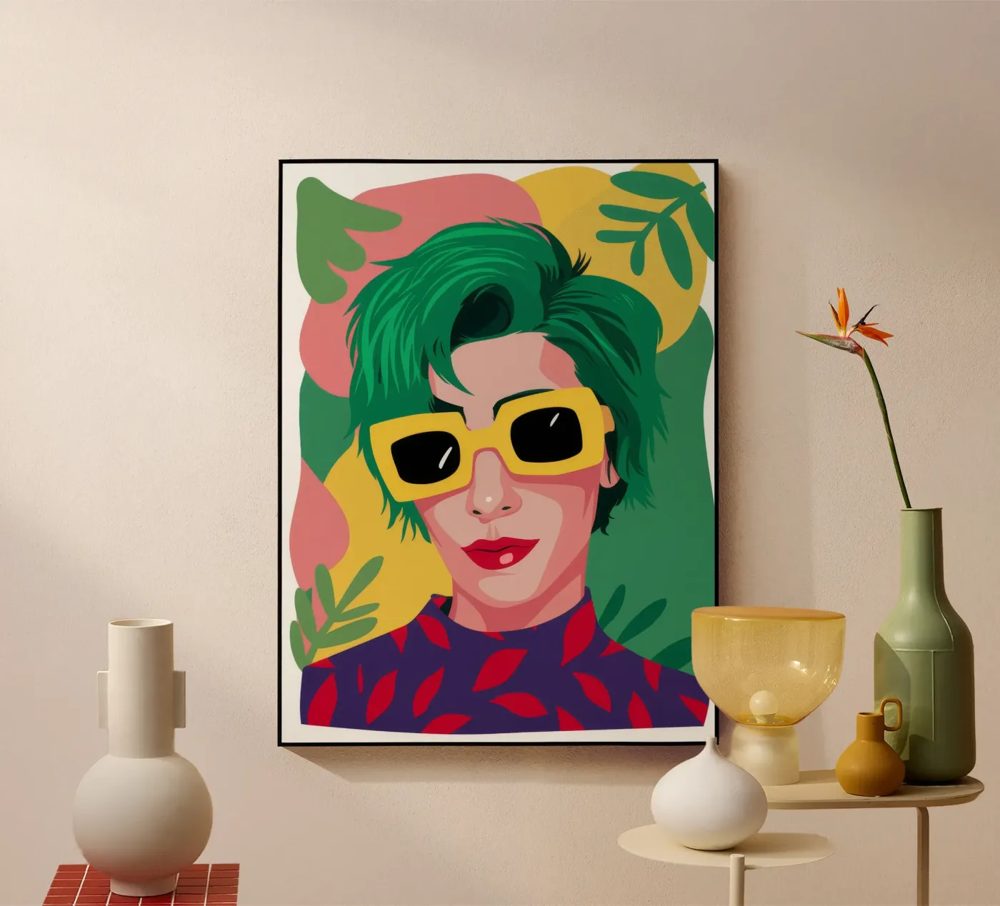 Verdant Waves plexiglass da Ivory Frame