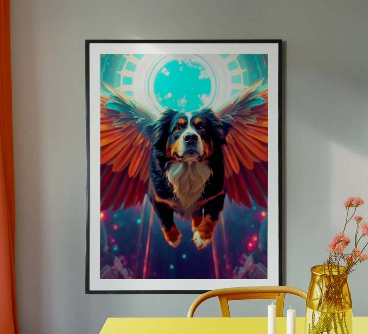 Un angelo del cielo #65 poster con telaio in legno da Yumis.Beargang.and.Me