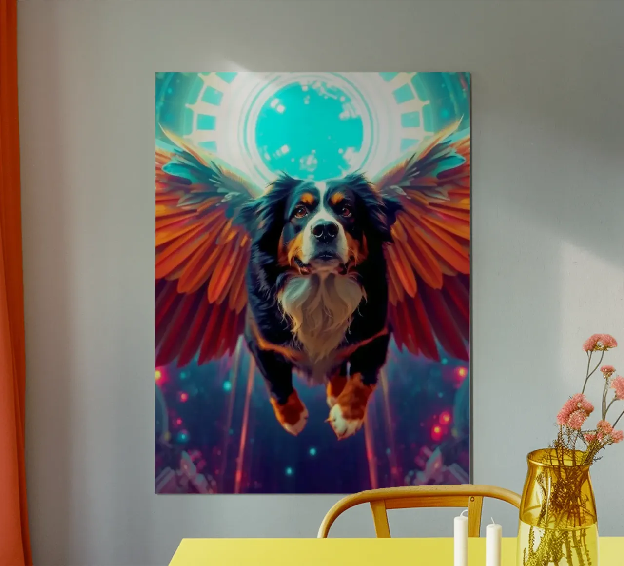 Un angelo del cielo #65 poster con telaio in legno da Yumis.Beargang.and.Me