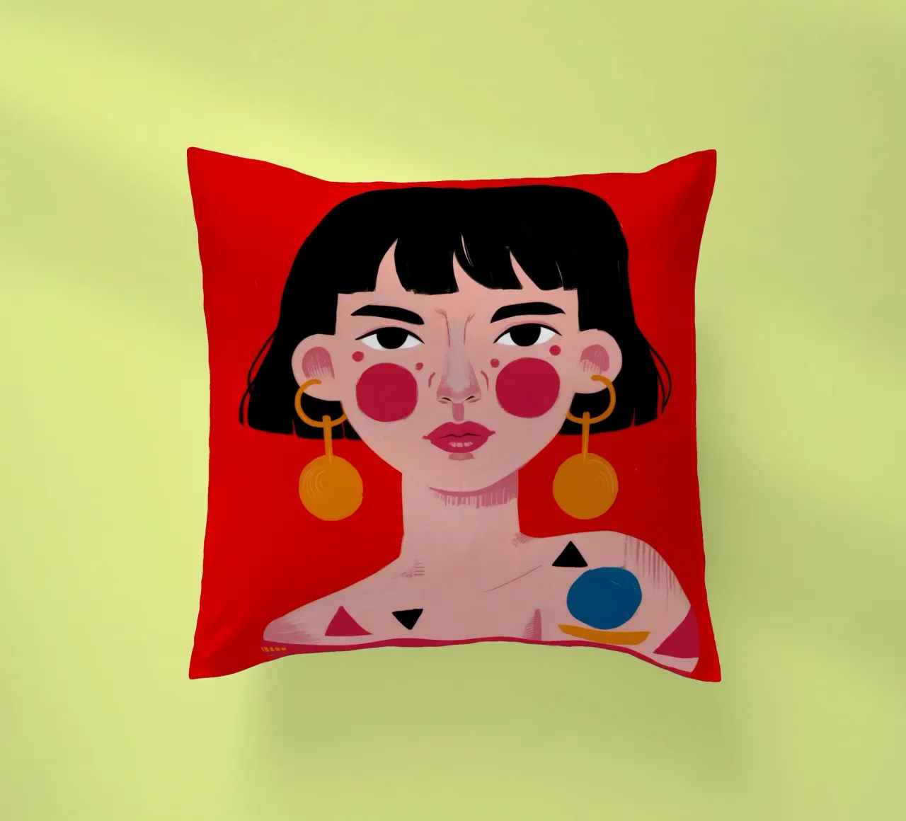 Espressione geometrica in grassetto cuscino da Ivory Frame