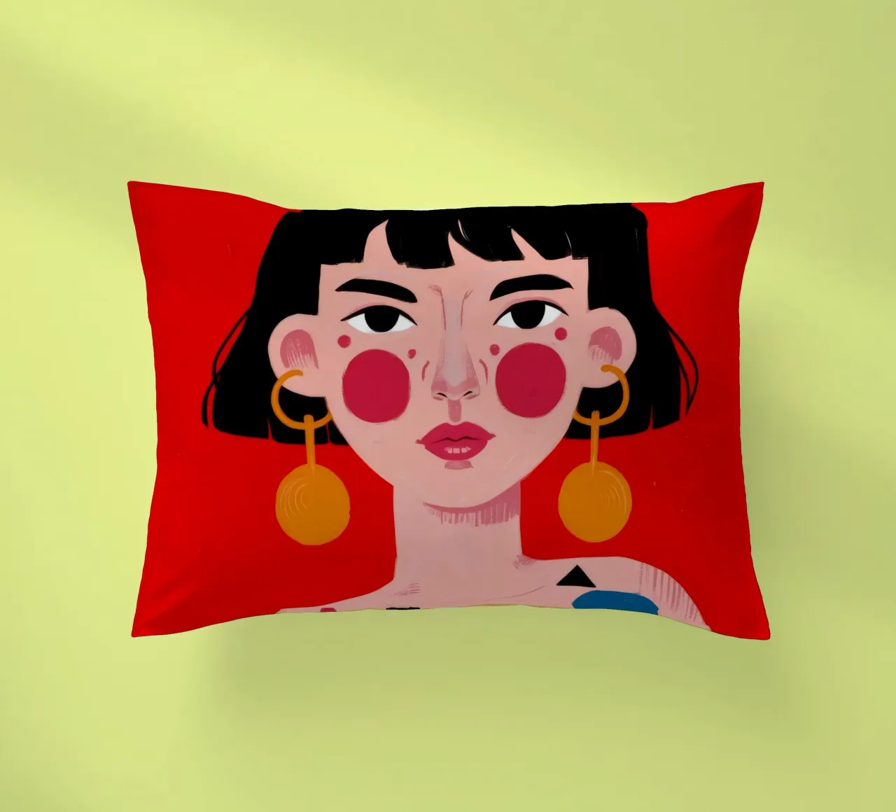 Espressione geometrica in grassetto cuscino da Ivory Frame