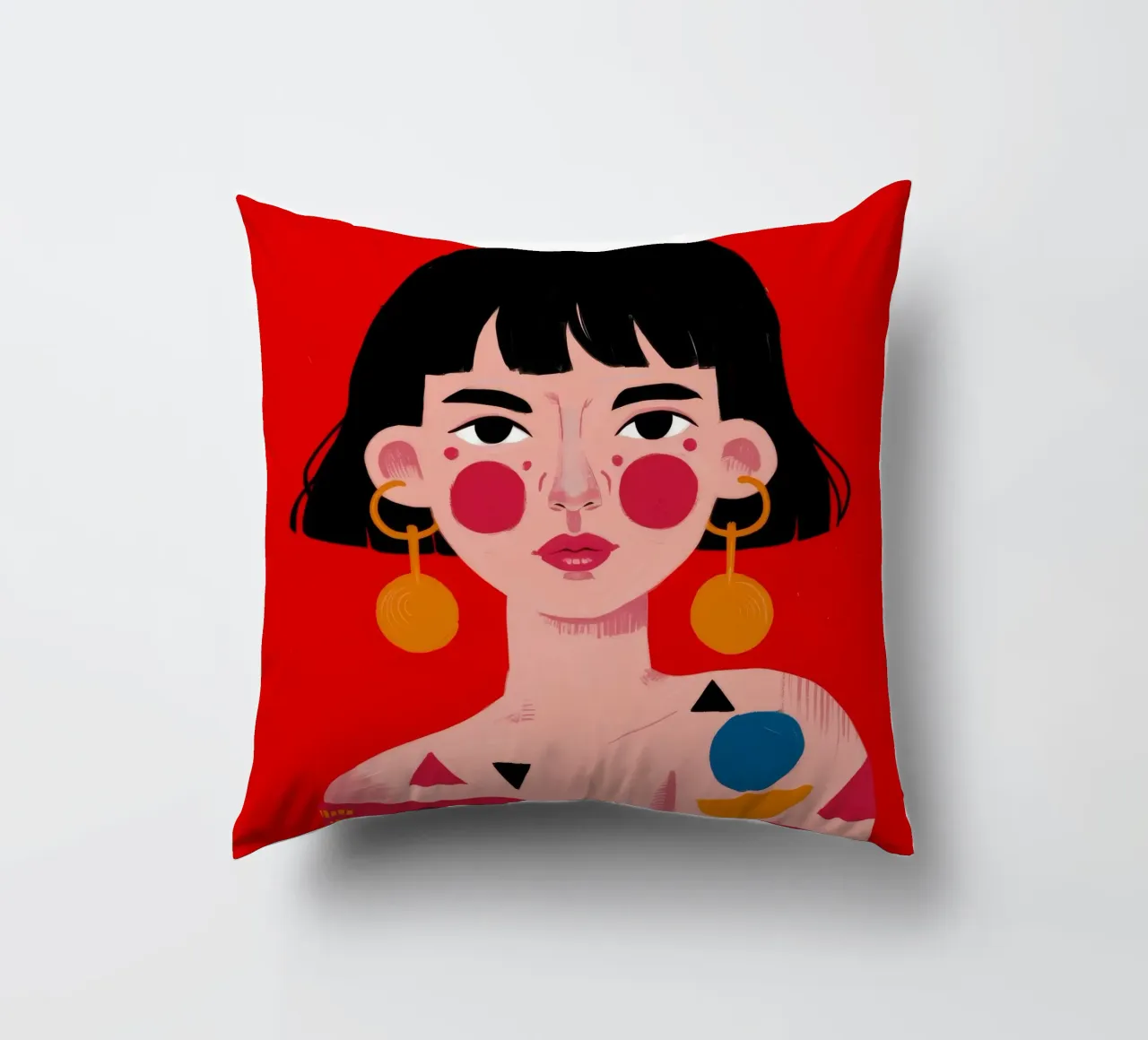 Espressione geometrica in grassetto cuscino da Ivory Frame