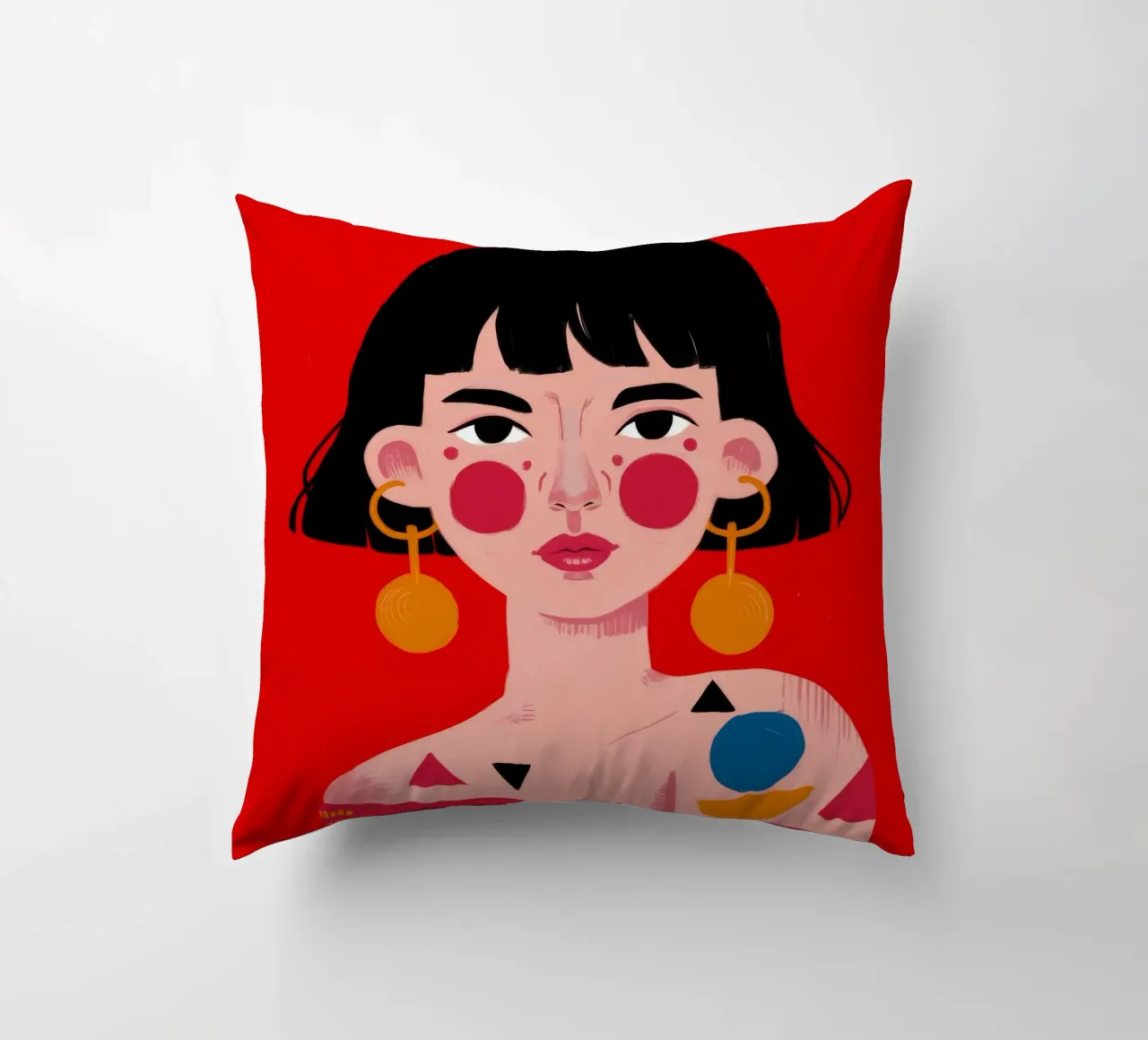 Espressione geometrica in grassetto cuscino da Ivory Frame