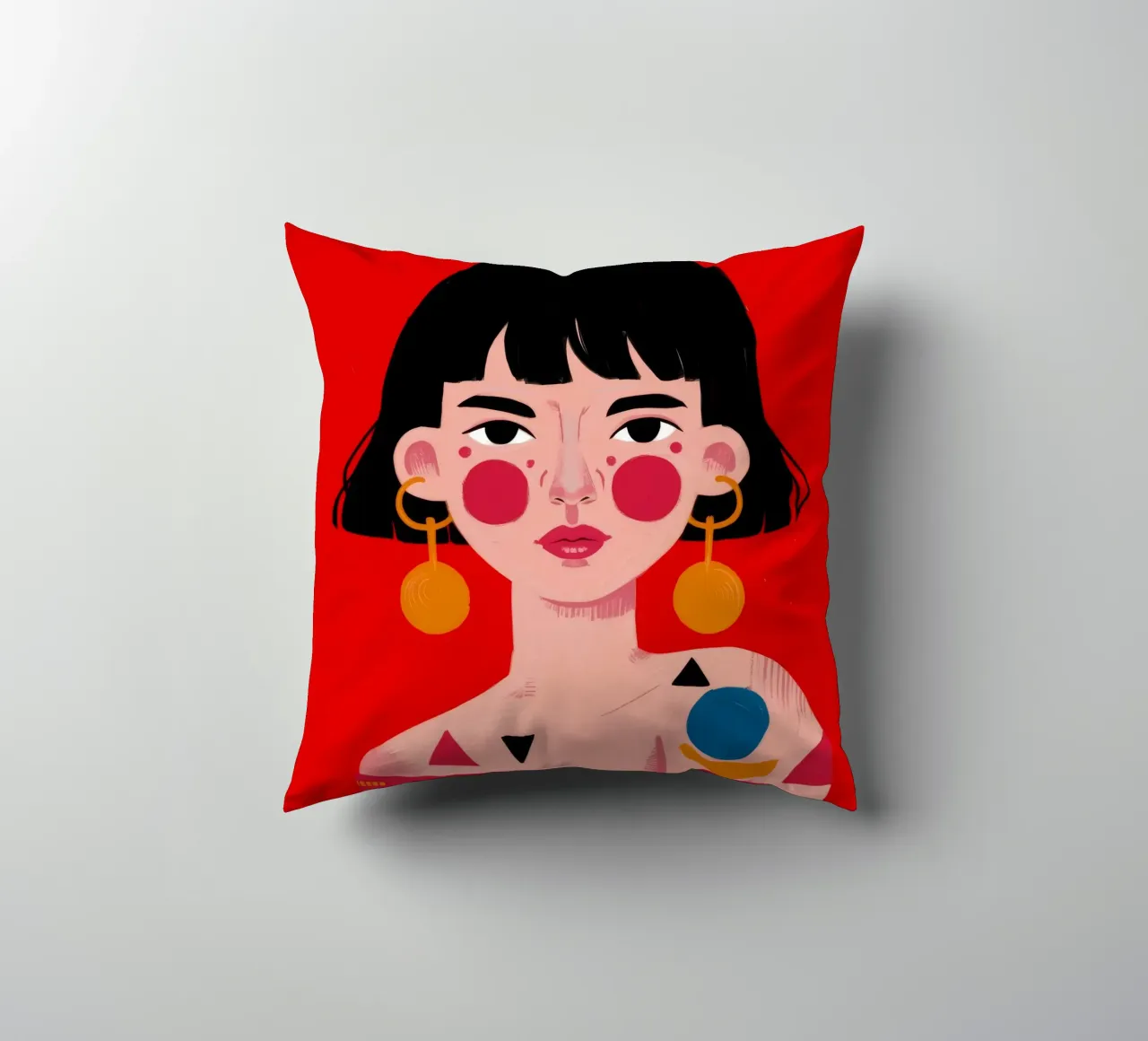 Espressione geometrica in grassetto cuscino da Ivory Frame