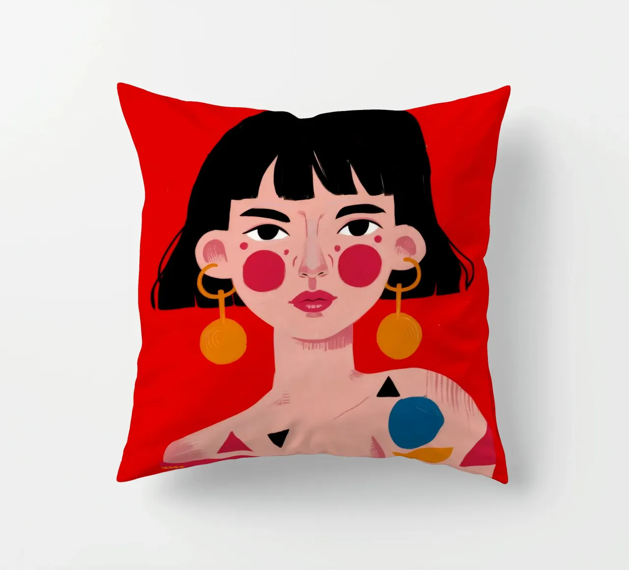 Espressione geometrica in grassetto cuscino da Ivory Frame