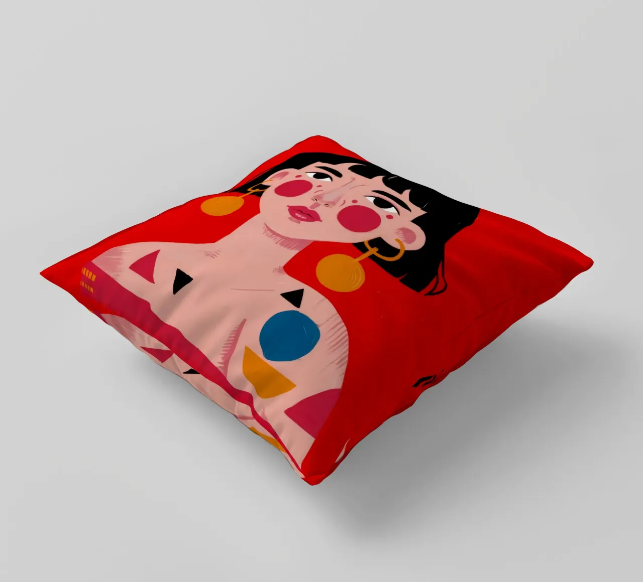 Espressione geometrica in grassetto cuscino da Ivory Frame