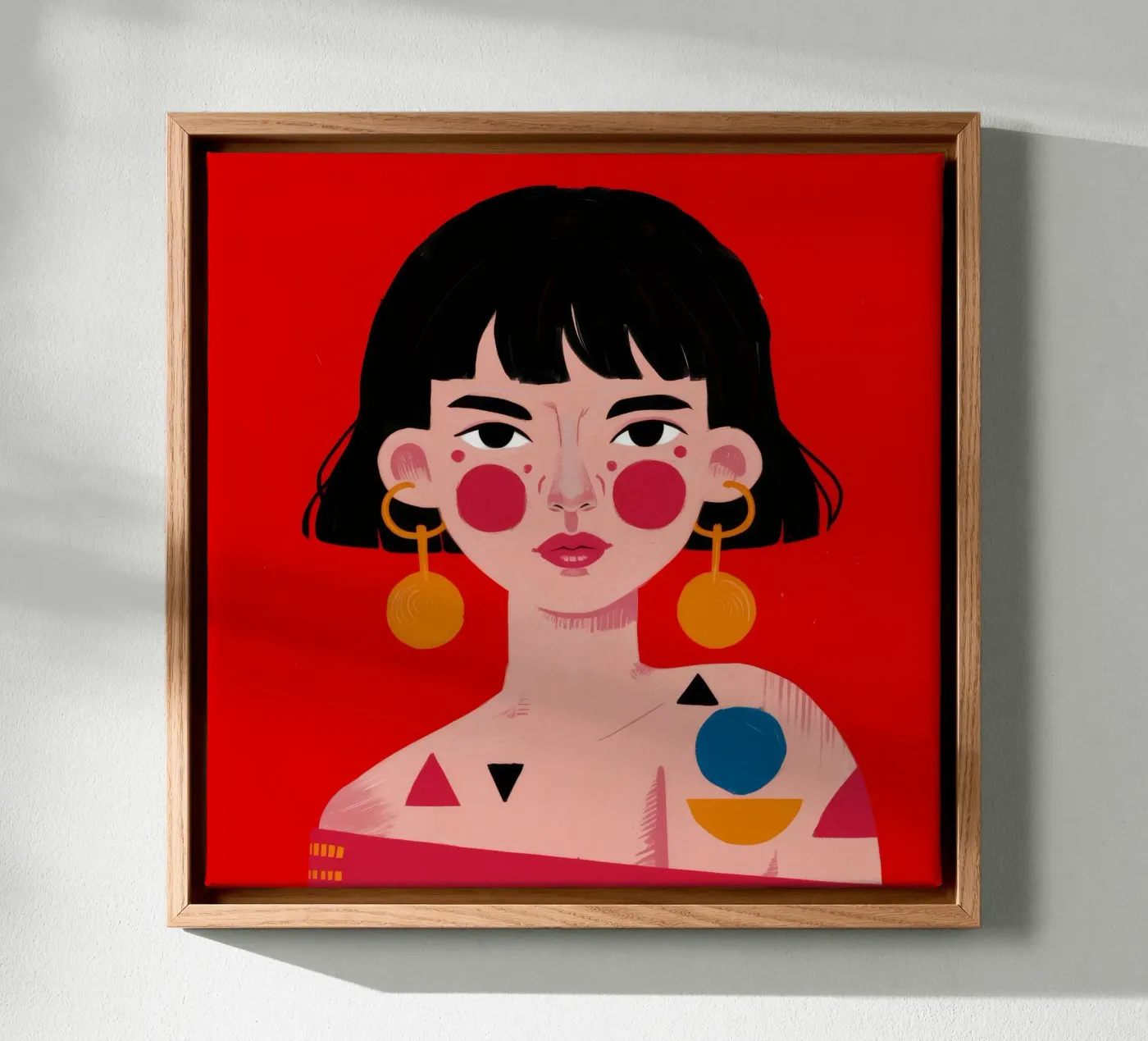 Geometric Bold Expression canvas by Ivory Frame