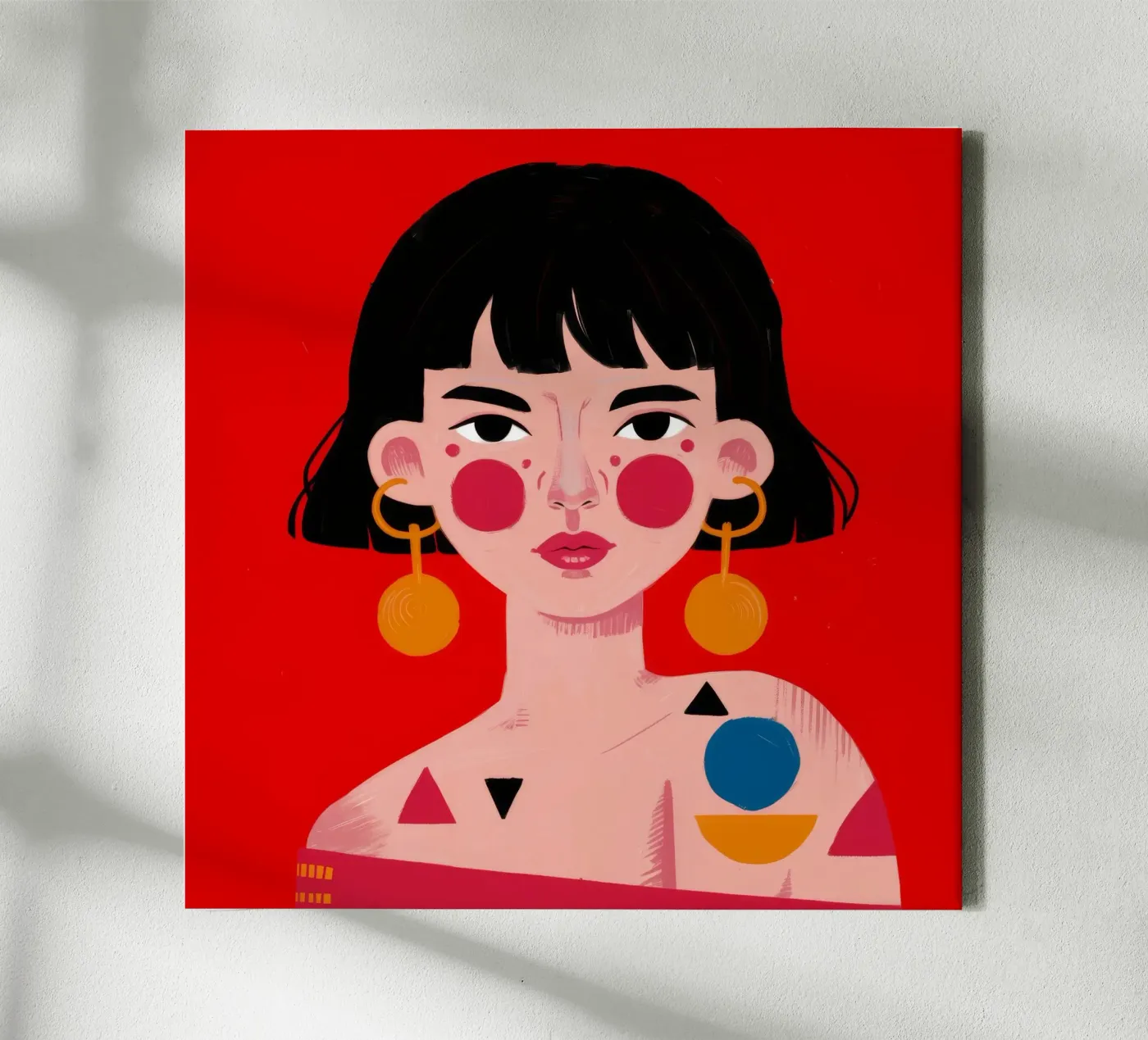 Geometric Bold Expression canvas by Ivory Frame