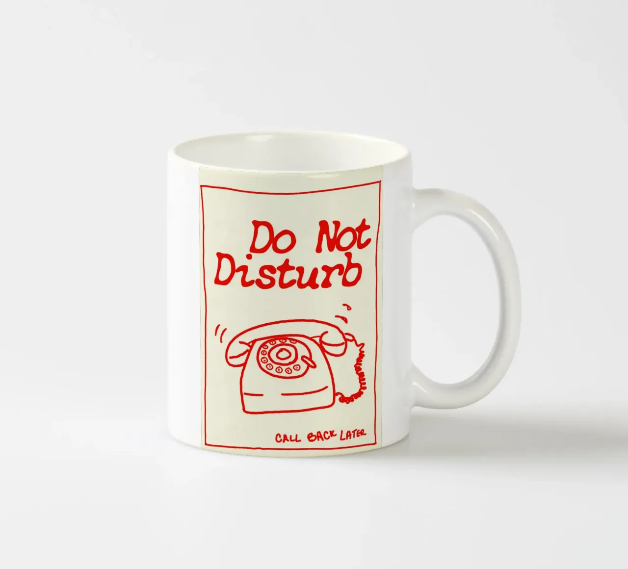 Do Not Disturb – Retro Grunge PhonE tazza in ceramica da Attaboy Dsgn