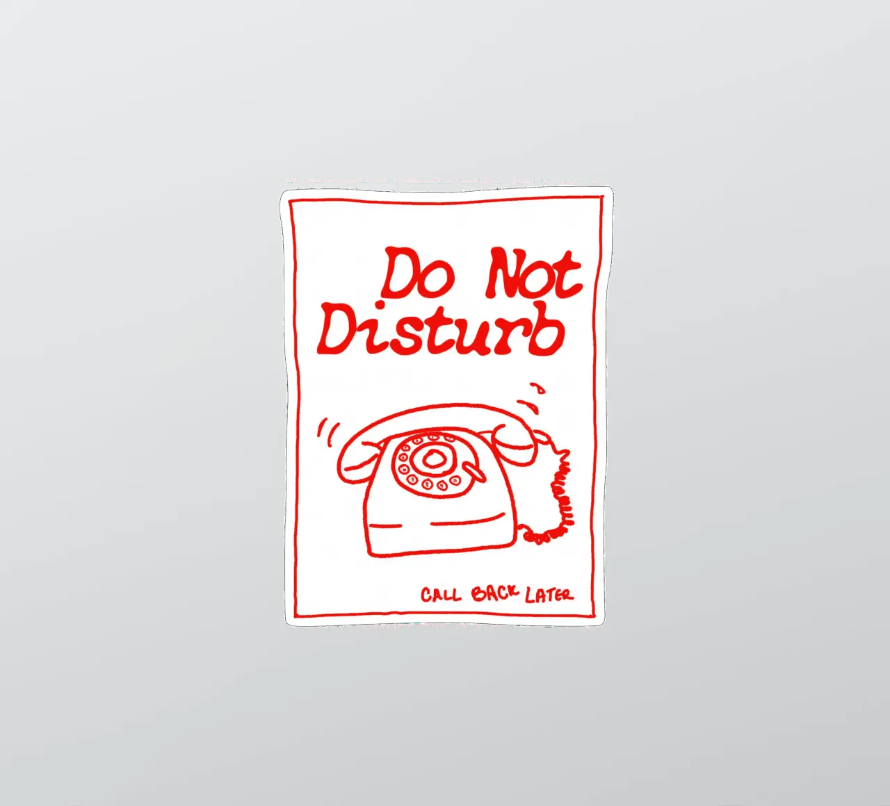 Do Not Disturb – Retro Grunge PhonE sticker by Attaboy Dsgn