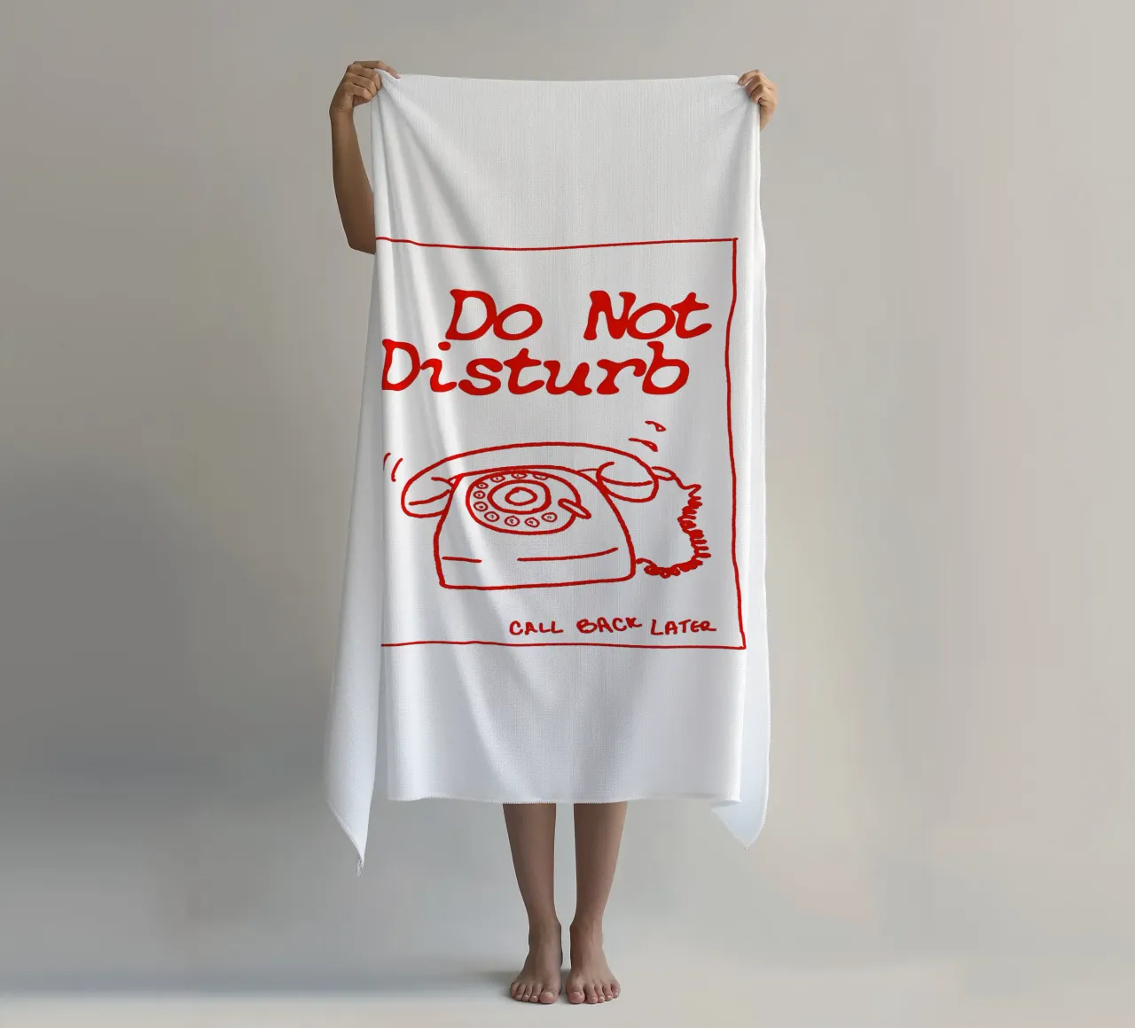 Do Not Disturb – Retro Grunge PhonE telo mare da Attaboy Dsgn