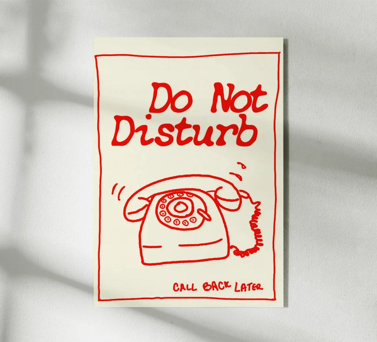 Do Not Disturb – Retro Grunge PhonE plexiglass da Attaboy Dsgn