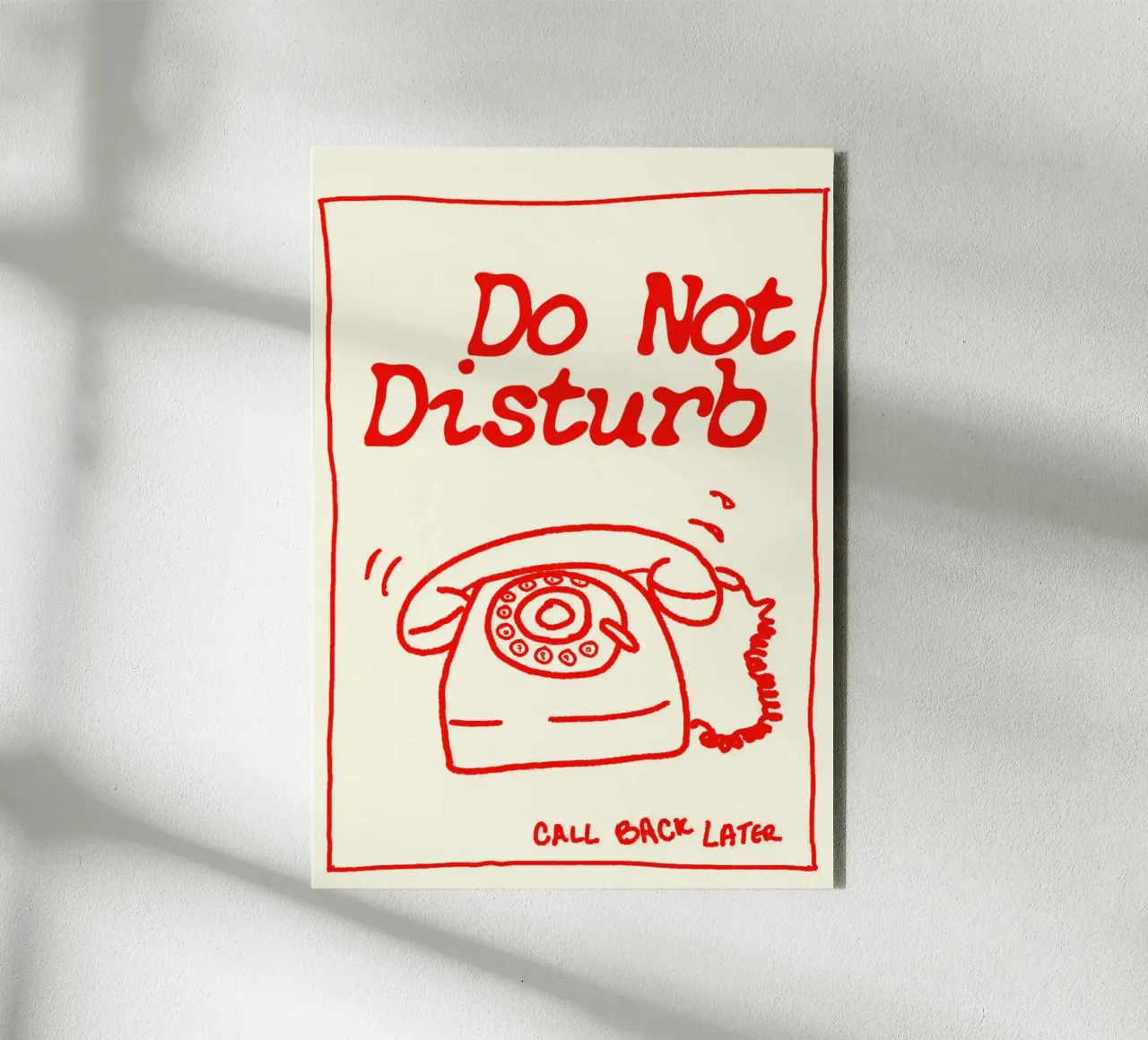 Do Not Disturb – Retro Grunge PhonE alluminio dibond da Attaboy Dsgn