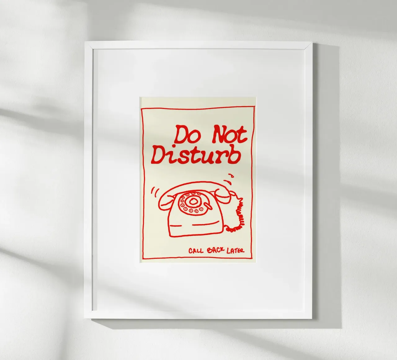 Do Not Disturb – Retro Grunge PhonE carta hahnemühle da Attaboy Dsgn