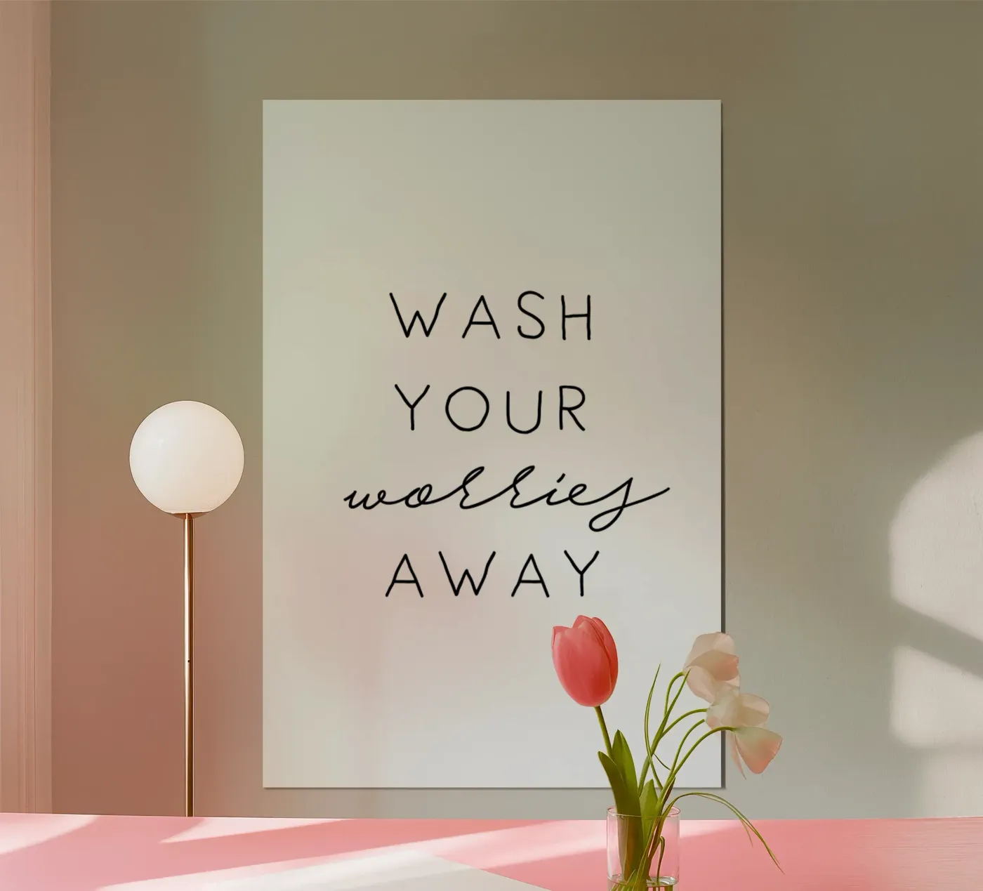 Worries poster van Mottos by Sinan Saydik