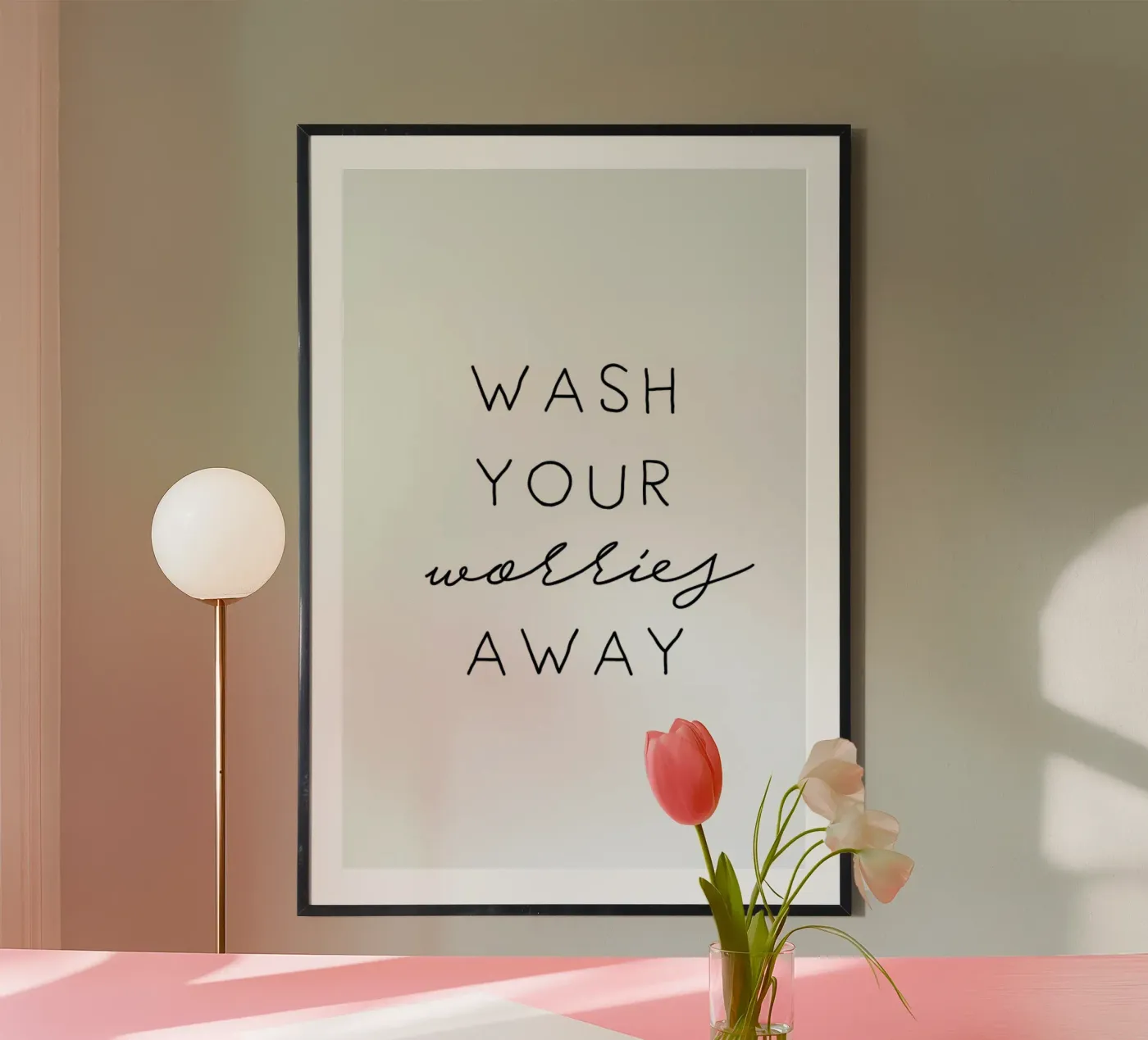 Worries poster van Mottos by Sinan Saydik