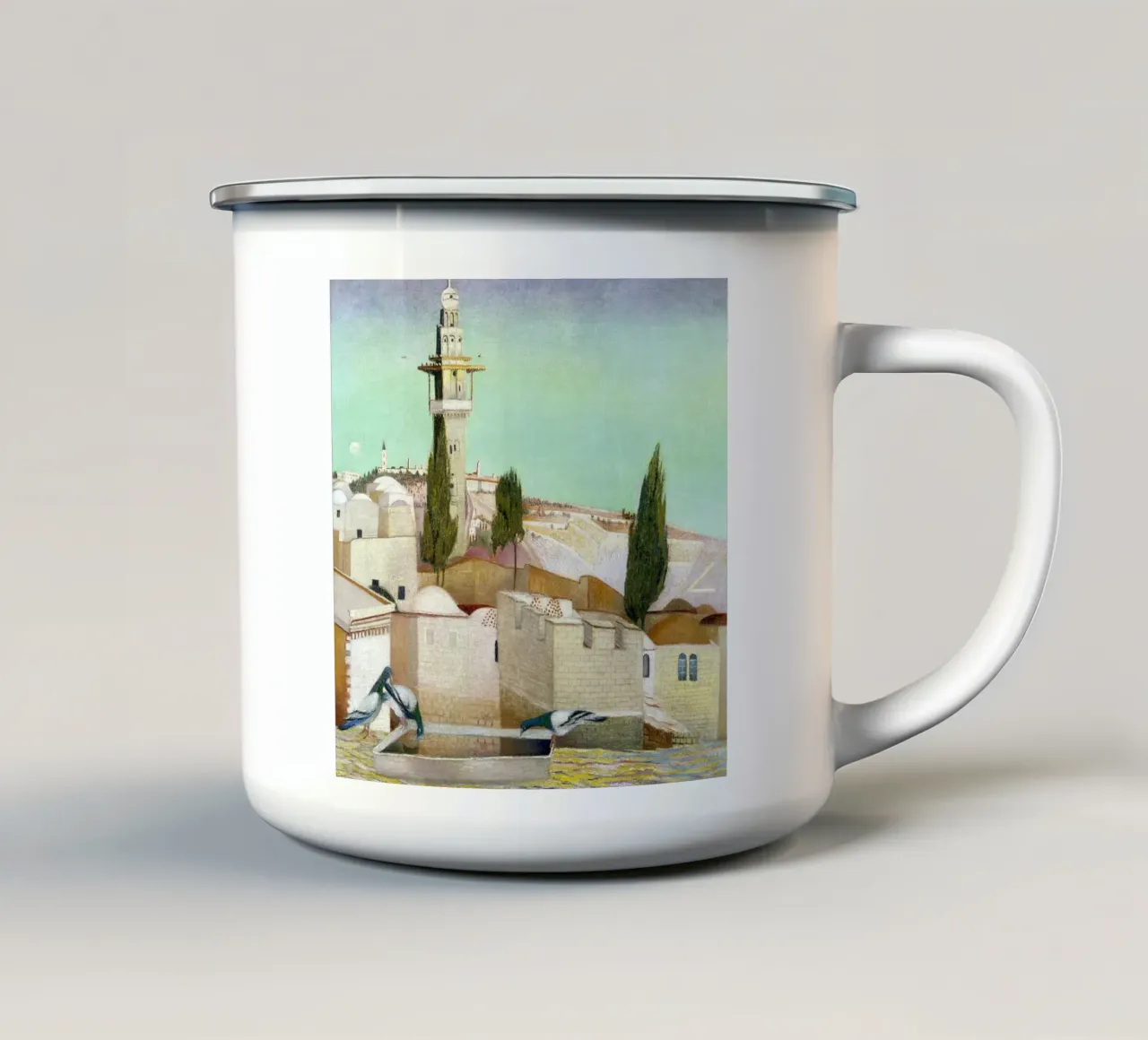 Tivadar Csontváry-Kosztka: Monte degli Ulivi a Gerusalemme tazza in smalto da ARTOTHEK