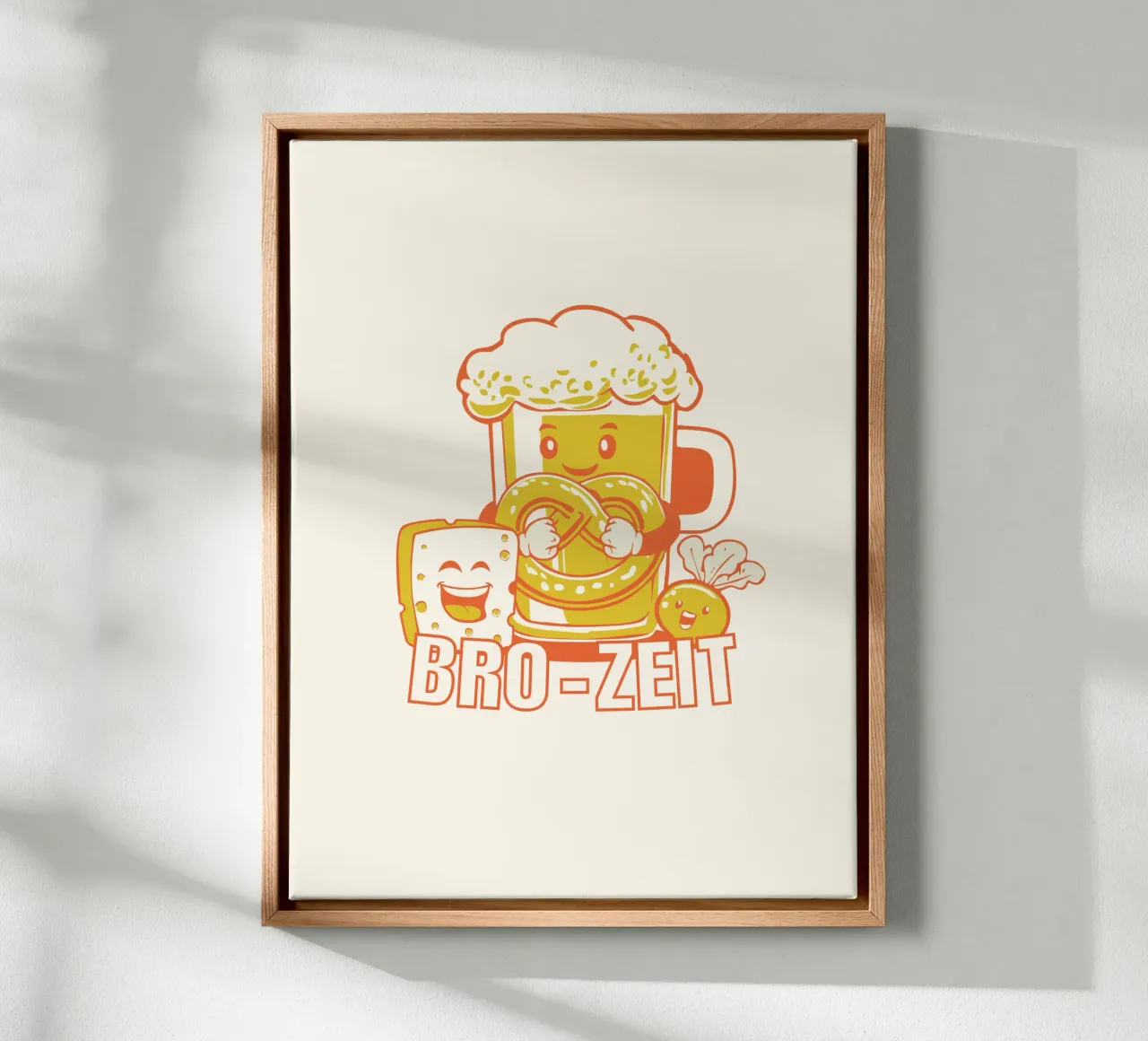 BRO-ZEIT canvas met Baklijst van Studio OMGD