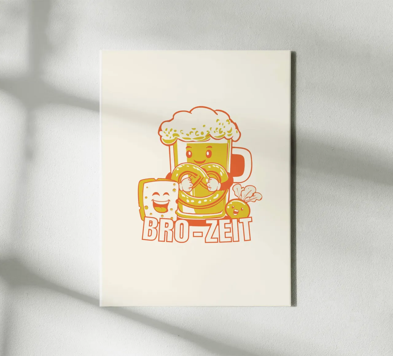 BRO-ZEIT canvas met Baklijst van Studio OMGD