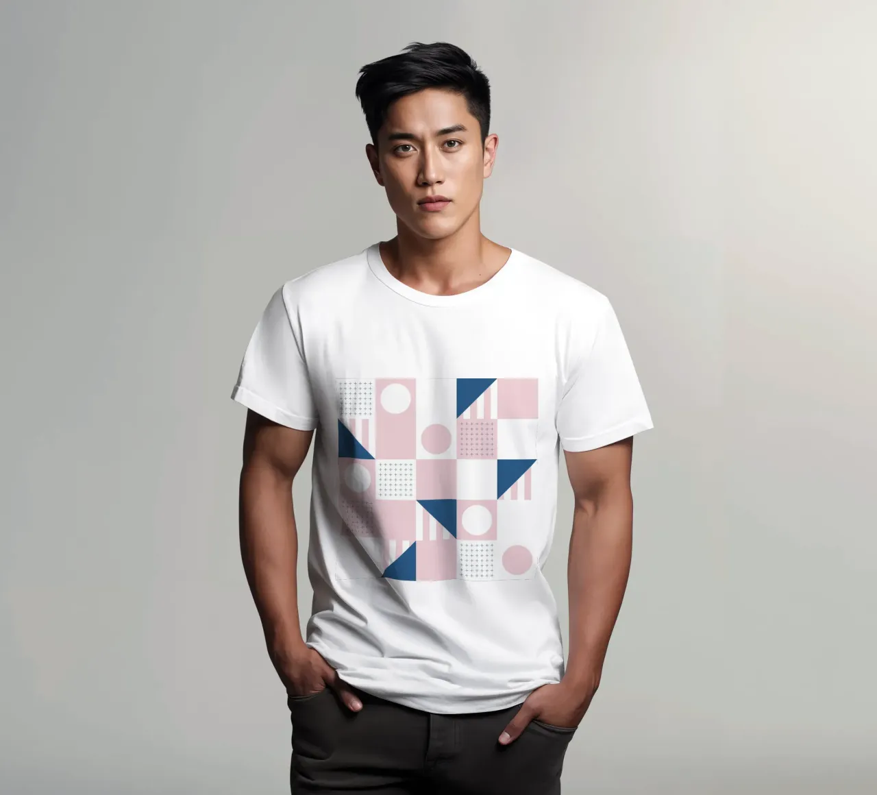 Riviera Tiles Pink Vibes t-shirt da designdn