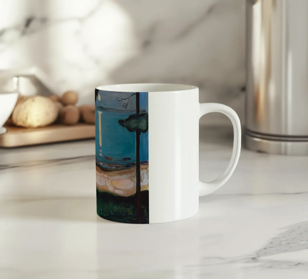 Edvard Munch - Notte di luna tazza in ceramica da ARTOTHEK