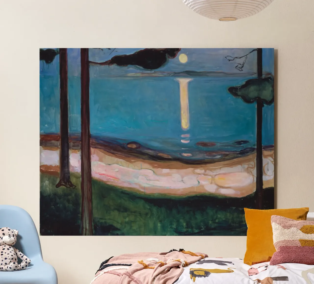 Edvard Munch - Notte di luna alluminio dibond da ARTOTHEK