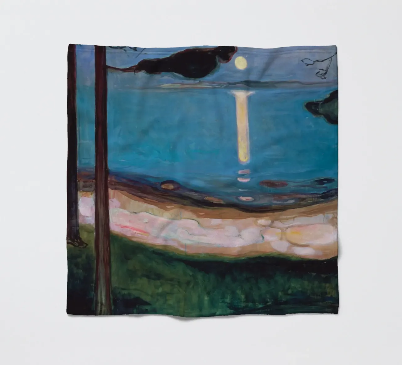 Edvard Munch - Notte di luna coperta in pile da ARTOTHEK