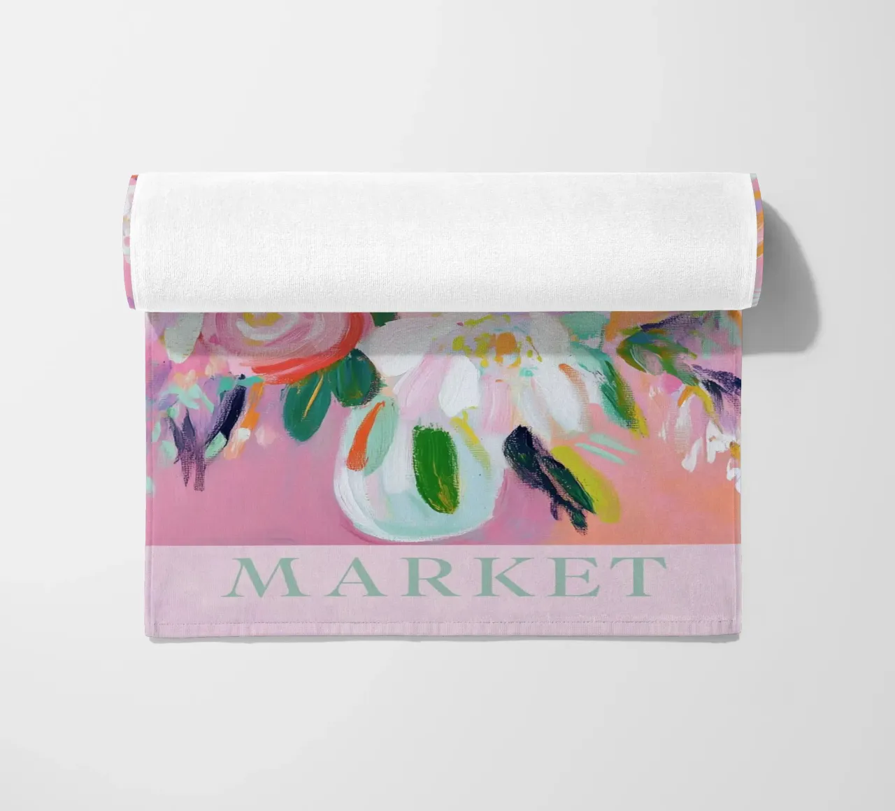 Romantico mercato dei fiori telo mare da Carinaprint