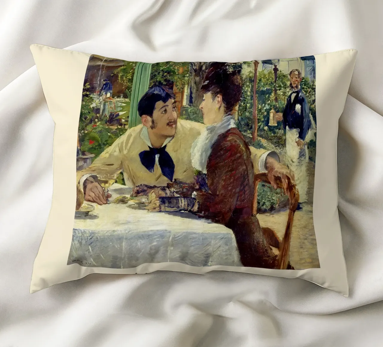 Manet - La coppia di Pere Lathuille cuscino da ARTOTHEK
