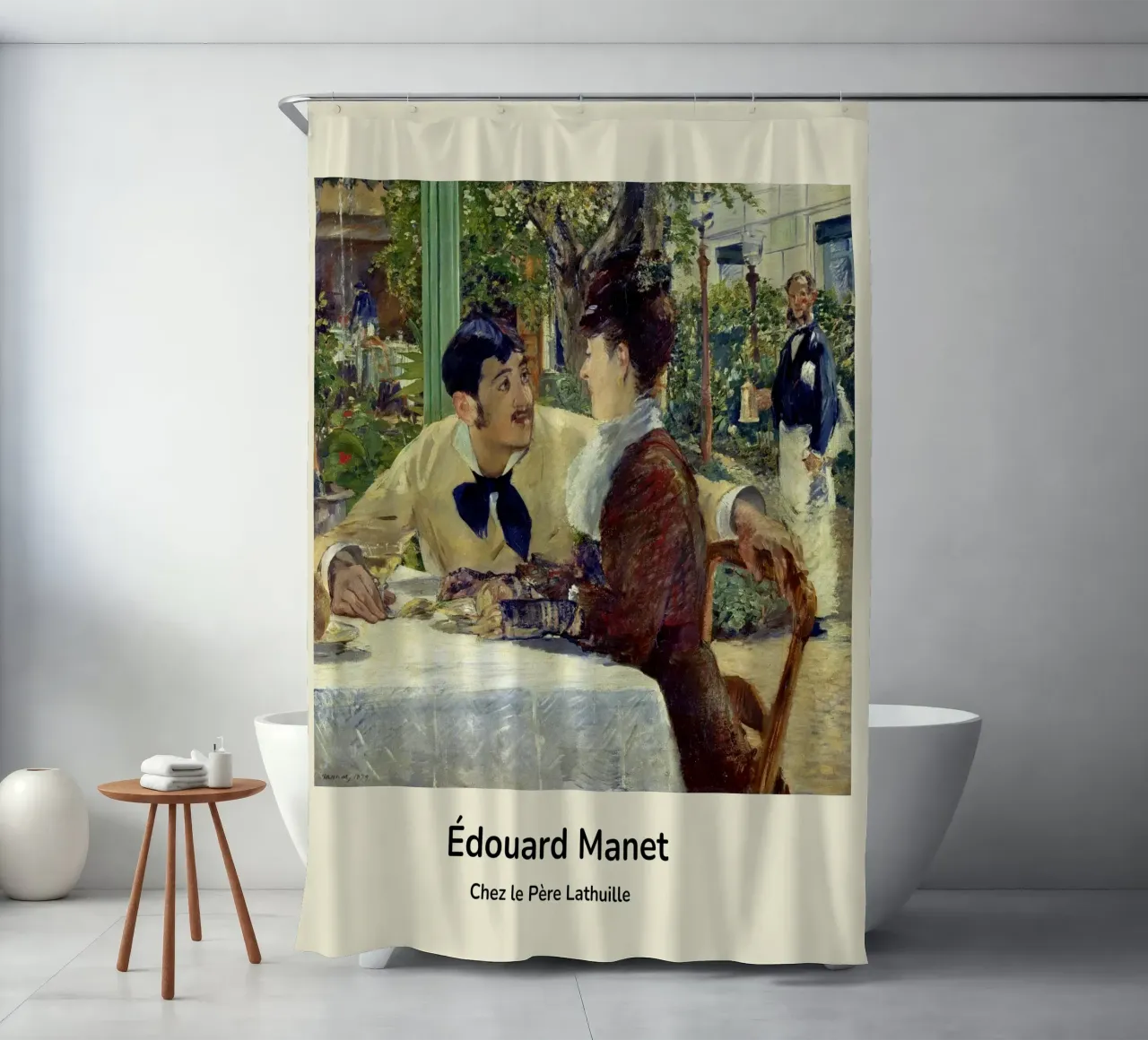 Manet - La coppia di Pere Lathuille tenda da doccia da ARTOTHEK