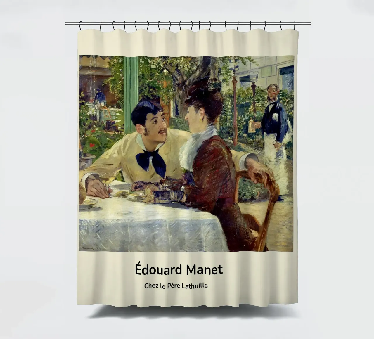 Manet - La coppia di Pere Lathuille tenda da doccia da ARTOTHEK