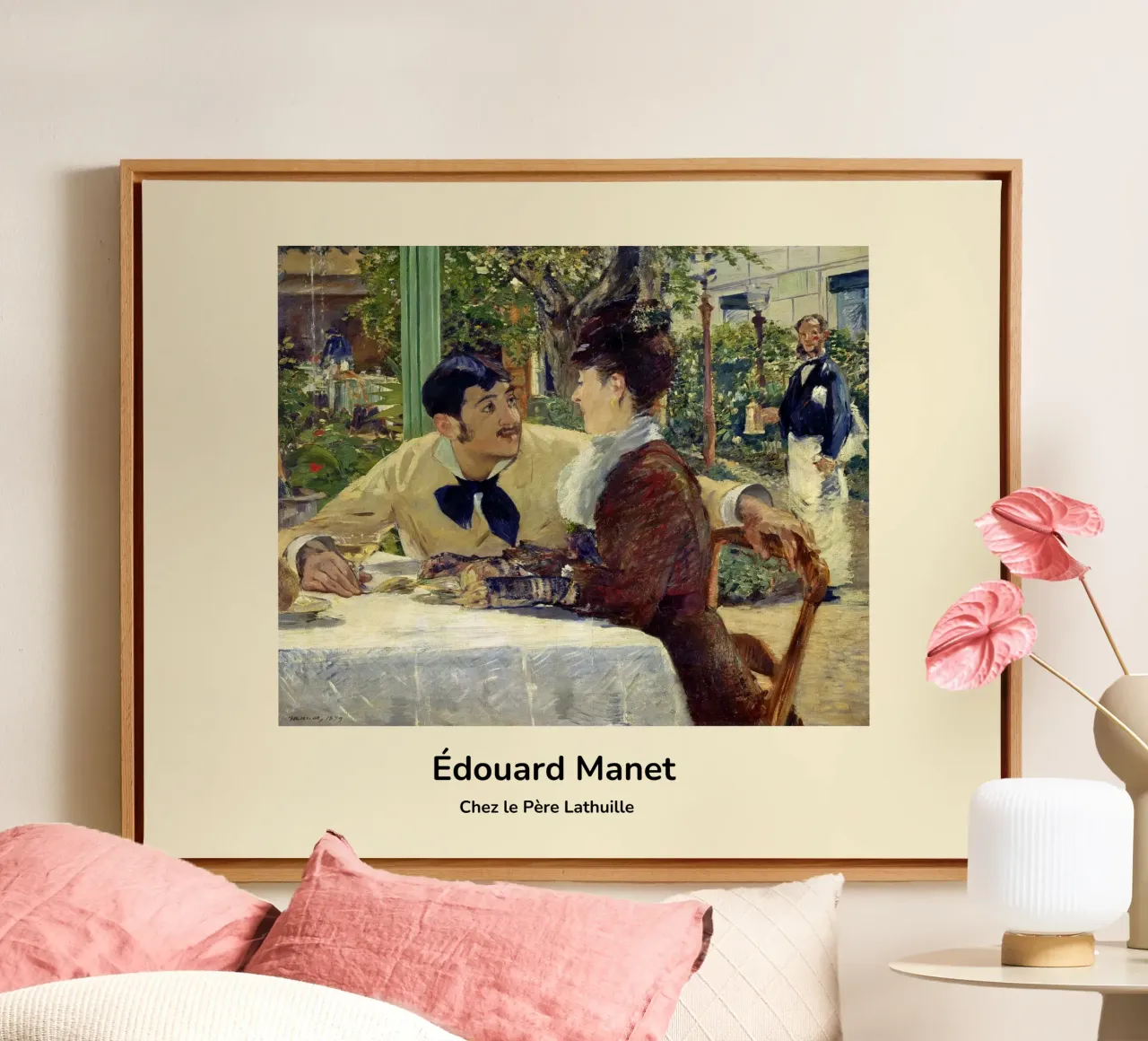 Manet - La coppia di Pere Lathuille tela con Cornice a cassetta da ARTOTHEK
