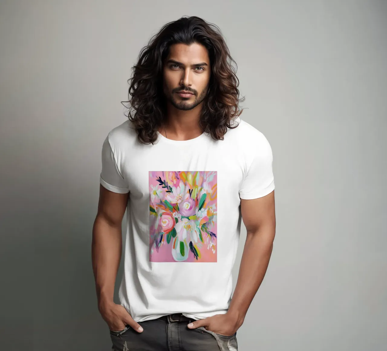 Fiori pastello romantici t-shirt da Carinaprint