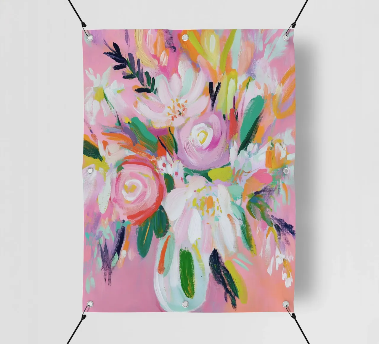 Fiori pastello romantici telo in pvc da Carinaprint