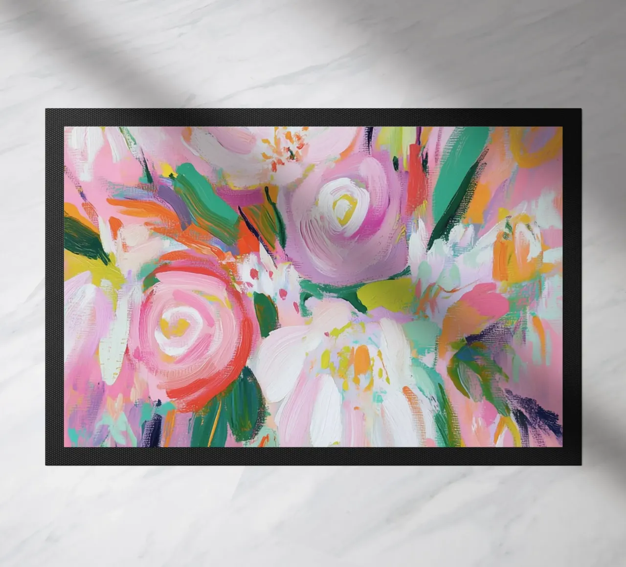 Fiori pastello romantici zerbino da Carinaprint