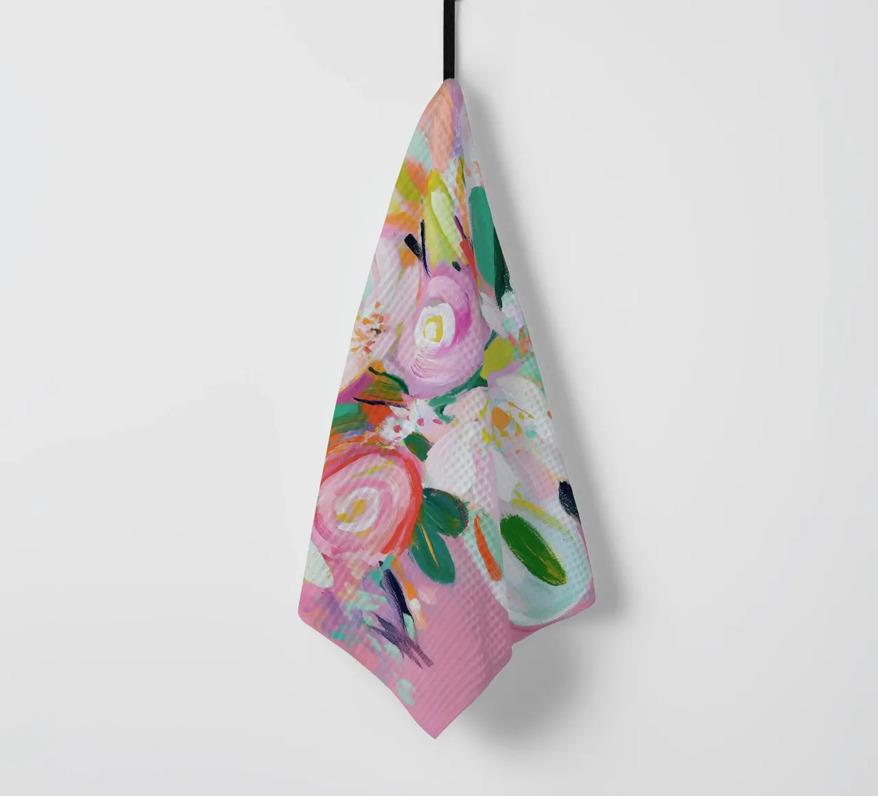 Fiori pastello romantici canovaccio da cucina da Carinaprint