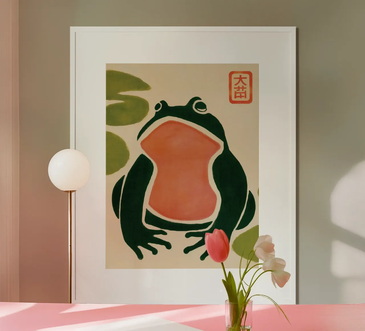 Frog in the Zen garden | Japandi style hahnemühle by Autofocus