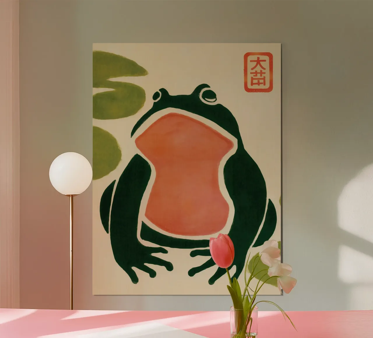 Frog in the Zen garden | Japandi style hahnemühle by Autofocus